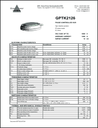 GPTK2126 datasheet: 1600 V  phase controlled SCR GPTK2126