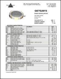 GETG2072 datasheet: 1600 V  phase controlled SCR GETG2072