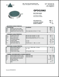 GPDG2062 datasheet: 1800 V  rectifier diode GPDG2062