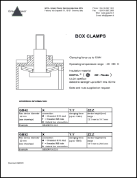 GB42F7.5-14.5 datasheet: Box clamp GB42F7.5-14.5