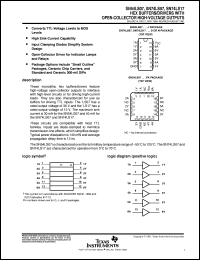 SN74LS07N datasheet:  HEX BUFFERS / DRIVERS WITH HIGH-VOLTAGE OUTPUTS SN74LS07N