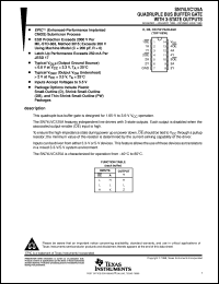 SN74LVC125AD datasheet:  QUADRUPLE BUS BUFFER GATE WITH 3-STATE OUTPUTS SN74LVC125AD