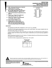 SN74LVC126AD datasheet:  QUADRUPLE BUS BUFFER GATE WITH 3-STATE OUTPUTS SN74LVC126AD