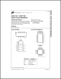 54AC158JRQMLV datasheet: Quad 2-Input Multiplexer 54AC158JRQMLV