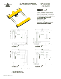GC89SNCC20F datasheet: Ins.Lenght: 95mm; Bolt Lenght: 130mm; bar clamp for hockey punks GC89SNCC20F