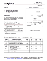 HWL34YRA datasheet: 12 W L-band GaAs power FET HWL34YRA