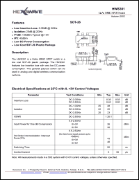 HWS301 datasheet: GaAs MMIC SPDT switch HWS301
