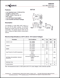 HWS305 datasheet: GaAs MMIC SPDT switch HWS305