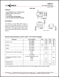 HWS314 datasheet: GaAs MMIC SPDT switch HWS314