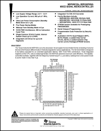 MSP-STK430X320 datasheet:  16-BIT RISC-LIKE ULTRA-LOW-POWER MICROCONTROLLER W/6 US WAKEUP, WATCHDOG TIMER MSP-STK430X320