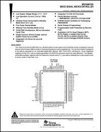 MSP-EVK430B320 datasheet:  16-BIT RISC-LIKE ULTRA-LOW-POWER MICROCONTROLLER W/6 US WAKEUP, WATCHDOG TIMER MSP-EVK430B320