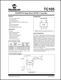 TC105503ECTTR datasheet: PFM/PWM step-down DC/DC controller, output voltage 5.0V TC105503ECTTR