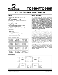 TC4405EPA datasheet: 1.5A dual open-drain MOSFET drivers TC4405EPA