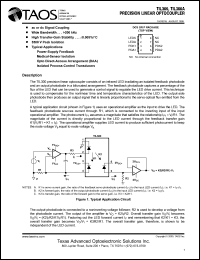 TIL300 datasheet: Precision linear optocoupler TIL300
