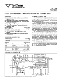 TC7109IJL datasheet: 12-bit uP-compatible analog-to-digital converters TC7109IJL