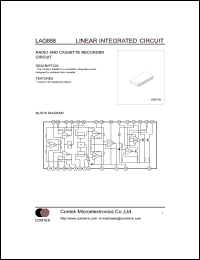LAG668 datasheet: Radio and cassette recorder circuit. Operating voltage Vop = 2V to 5V. Supply voltage Vcc: -0.3V to +7.5V. Supply current Icc: 18mA(typ), 25mA(max). LAG668