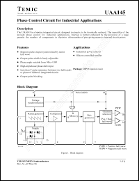 UAA145 datasheet: Phase control circuit for industrial applications UAA145