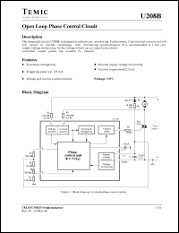 U208B datasheet: Open loop phase control circuit U208B