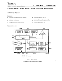 U210B-FP datasheet: Phase control circuit  load current feedback applications U210B-FP