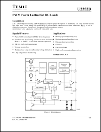U2352B datasheet: PWM power control for DC loads U2352B