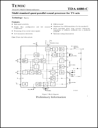 TDA4480-C datasheet: Multi standard quasi parallel-sound processor for TV-sets TDA4480-C