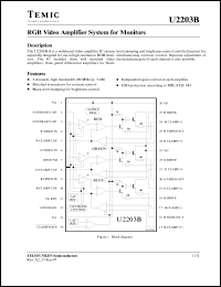 U2203B-A datasheet: RGB video amplifier system for monitors U2203B-A