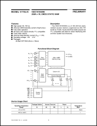 V62C18164096L-85B datasheet: 256K x 16, CMOS STATIC RAM, low power, 85ns, operating voltage =1.8V  2.3V V62C18164096L-85B