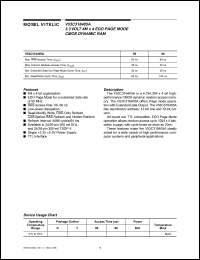 V53C316405A-50T datasheet: 3.3 V, 4M x 4 EDO page mode CMOS dynamic  RAM, TTL interface, 50ns V53C316405A-50T