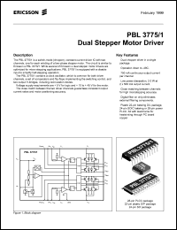 PBL3775/1SOT datasheet: Dual stepper motor driver PBL3775/1SOT