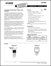 HIP5600IS2 datasheet: Thermally protected high voltage linear regulator HIP5600IS2