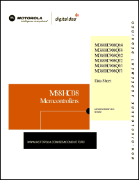 MC68HC908QT4CDW datasheet: High-performance M68HC08 family of 8-bit microcontroller units (MCUs), (CISC) with a von neumann architecture, FLASH memory 4096 bytes, ADC MC68HC908QT4CDW