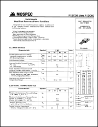 F12C50D datasheet: Switchmode dual fast recovery power rectifier, 500V, 12A F12C50D