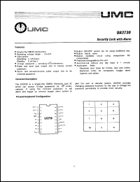 UA3730 datasheet: Security lock alarm UA3730