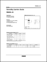 RB083L-20 datasheet: Schottky barrier diode, 20V, 5A RB083L-20