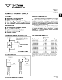 TC626040VZB datasheet: Temperature limit switch. TC626040VZB