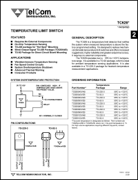 TC626080VZB datasheet: Temperature limit switch. TC626080VZB