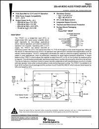 TPA311MSOPEVM datasheet:  0.35-W MONO AUDIO POWER AMPLIFIER TPA311MSOPEVM