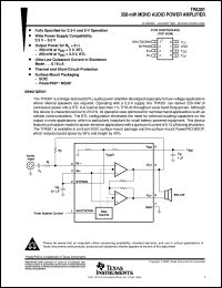 TPA301EVM datasheet:  0.35-W MONO AUDIO POWER AMPLIFIER TPA301EVM