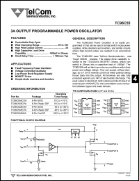 TC96C555MJA datasheet: Programmable power oscillator. Wide operating range 5V to 18V. High peak output current 3A. TC96C555MJA