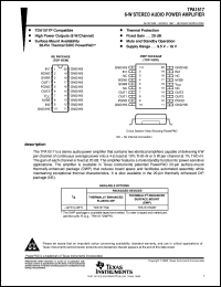 TPA1517DWPR datasheet:  6-W STEREO AUDIO POWER AMPLIFIER TPA1517DWPR