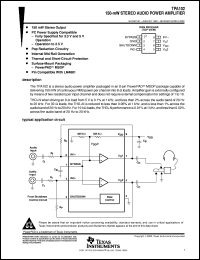 TPA102EVM datasheet:  150 MW STEREO AUDIO POWER AMPLIFIER TPA102EVM