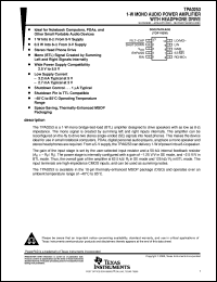 TPA0253DGQ datasheet:  1-W MONO AUDIO POWER AMP WITH HEADPHONE DRIVE TPA0253DGQ