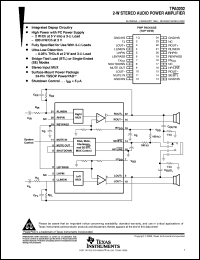 TPA0202PWPR datasheet:  2-W STEREO AUDIO POWER AMPLIFIER TPA0202PWPR