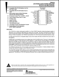 TPA0132PWP datasheet:  2W STEREO APA WITH DC VOLUME CONTROL TPA0132PWP