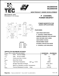 BUZ906X4S datasheet: P-channel power MOSFET. Power MOSFETs for audio applications. Drain - source voltage -200V. BUZ906X4S