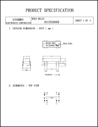 D1C050000 datasheet: Reed relay D1C050000