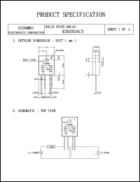 KSD205AC3 datasheet: Input signal voltage: 5-12V solid state relay KSD205AC3