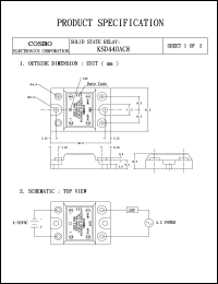 KSD440AC8 datasheet: Input signal voltage: 4-32V solid state relay KSD440AC8