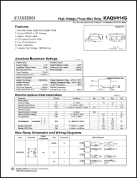 KAQV414S datasheet: 5.0V, 1A high voltage relay KAQV414S