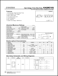 KAQW210S datasheet: 5.0V, 1A high voltage relay KAQW210S
